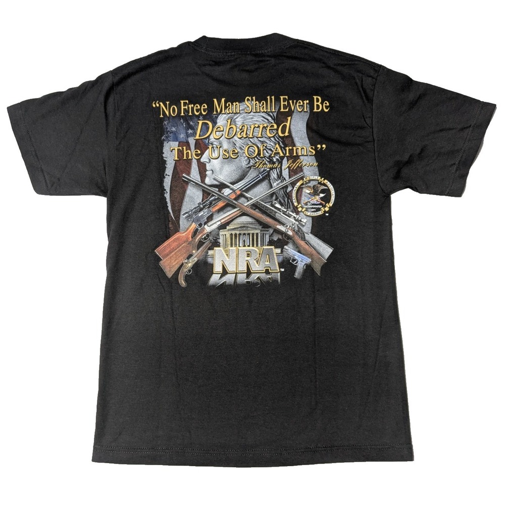 NRA National‎ Rifle Association x Thomas Jefferson NO FREE MAN T-Shirt - Medium